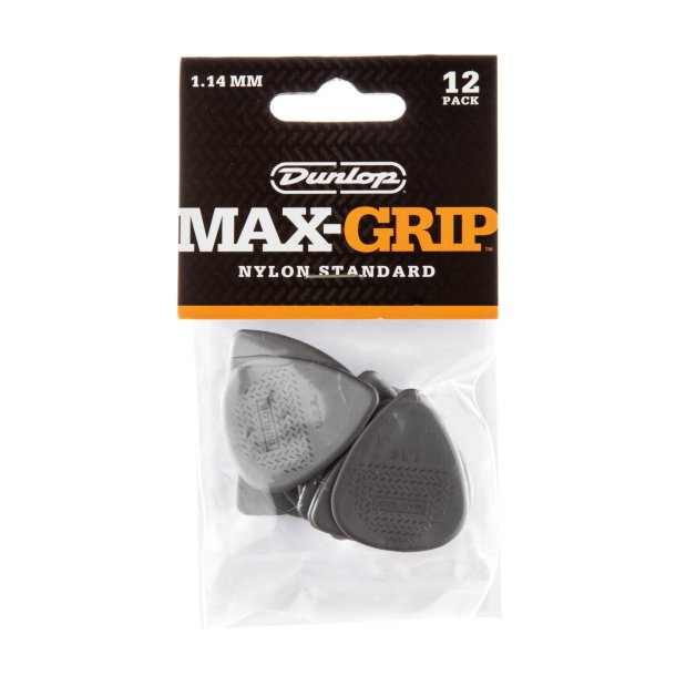 Dunlop Max-Grip Nylon Standard 449P1.14 Plektrum 12-pack